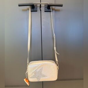 Golden Goose silver Crossbody Bag with Glittering Silver Star